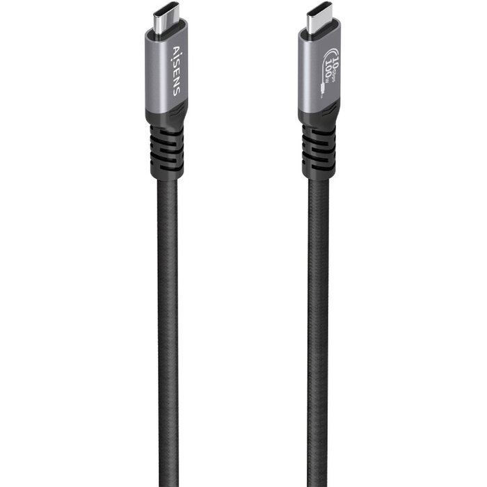 Aisens Cable USB 3.2 Gen2 USB-C a USB-C 100W 10Gbps 5m Negro Aisens Cable USB 3.2 Gen2 USB-C a USB-C 100W 10Gbps 5m Negro